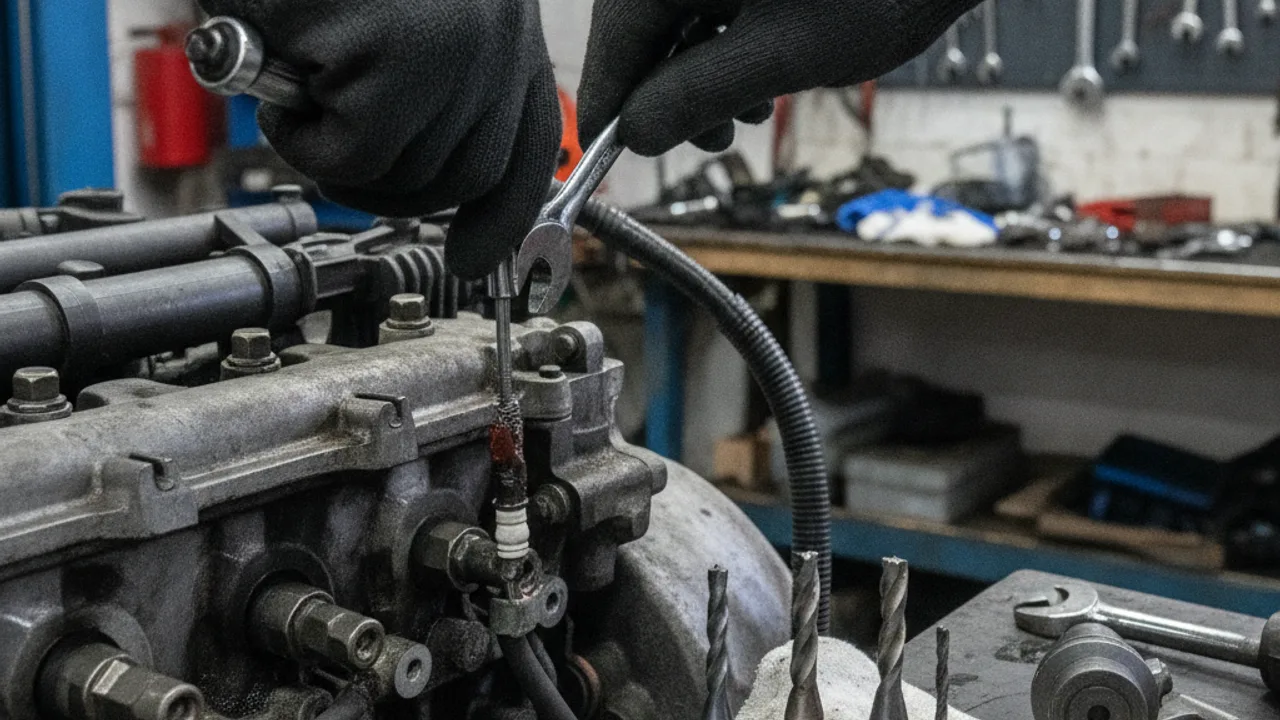 Extraction moteur en place avec un kit spécialisé à l'atelier