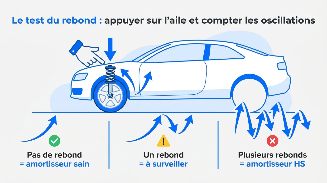 Le test du rebond : appuyer sur l'aile et compter les oscillations