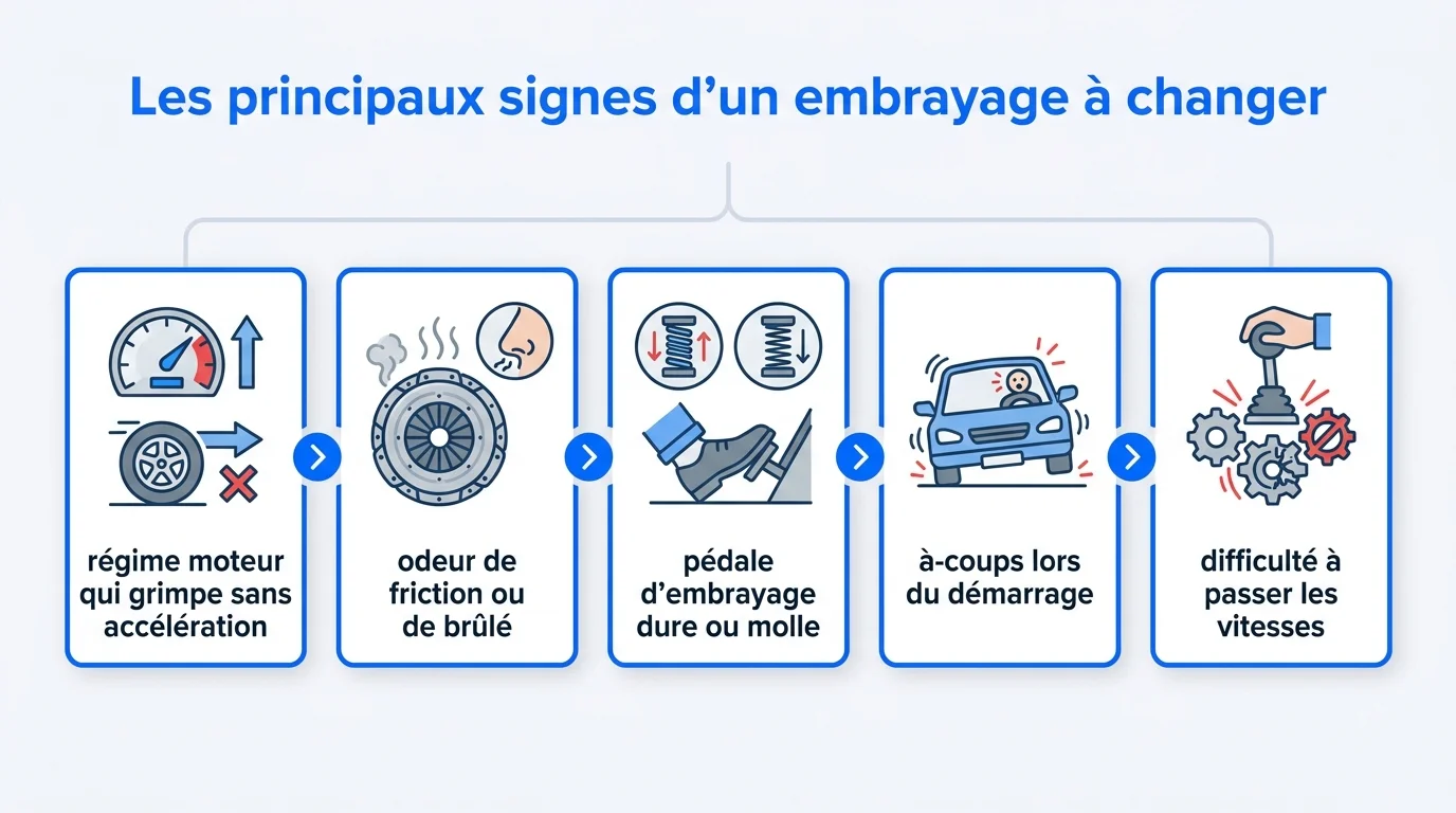 Les principaux signes d'un embrayage à changer